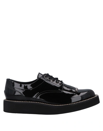 Emporio Armani Laced Shoes In Black