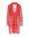 Twinset Overcoats In Red