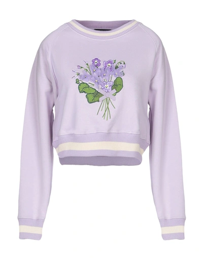 Twinset Sweatshirts In Lilac