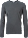 James Perse Crew Neck Jersey T-shirt In Grey