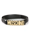 Moschino Logo Plaque Belt - Black