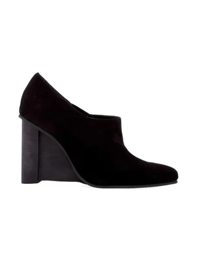 Studio Chofakian Wedge Ankle Boots In Black