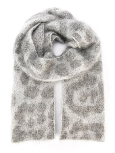 Stella Mccartney Leopard-print Wraparound Scarf In Grey