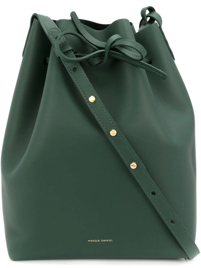 Mansur Gavriel Bucket Crossbody Bag - Green In Green