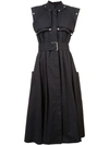 Proenza Schouler Belted Trench Dress In Black