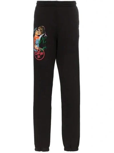 Off-white Kiss Cotton Sweatpants In Black