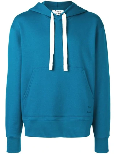 Acne Studios Fellis Logo Hoodie In Blue