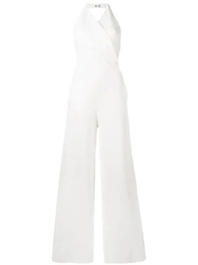 Stella Mccartney Shawl Front Jumpsuit In White
