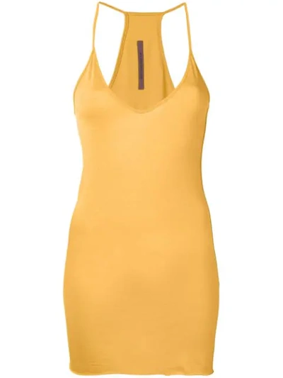Rick Owens Jersey Tank Top In Yellow