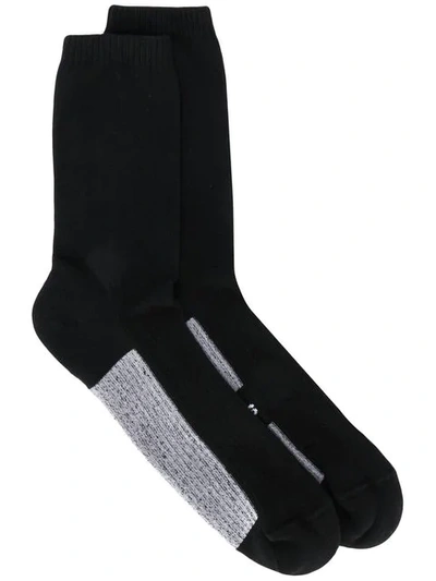 Rick Owens Intarsia-knit Socks In Black