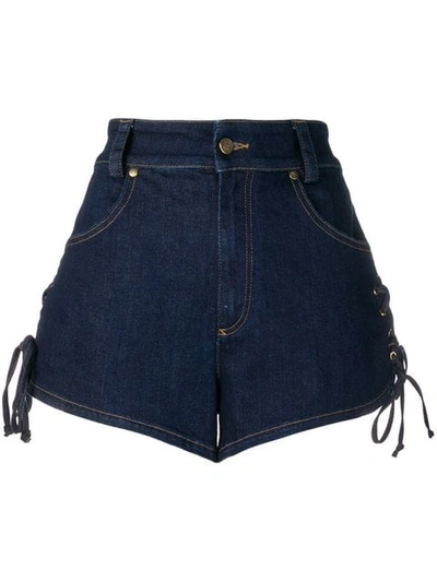 Roberto Cavalli Short Denim Shorts In Blue