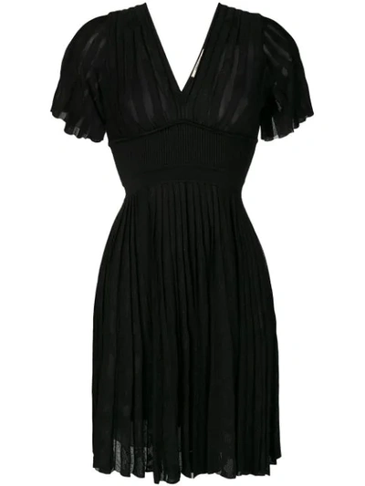 Roberto Cavalli Short Flared Dress In Black