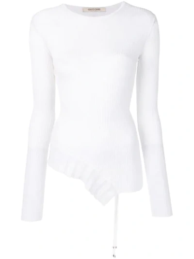 Roberto Cavalli Long-sleeved T-shirt In White