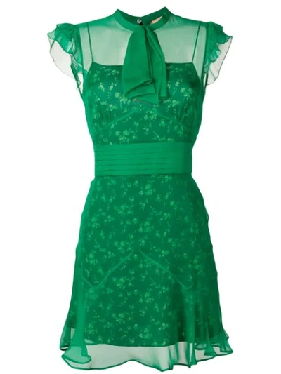 N°21 Pussy Bow Tea Dress In Green