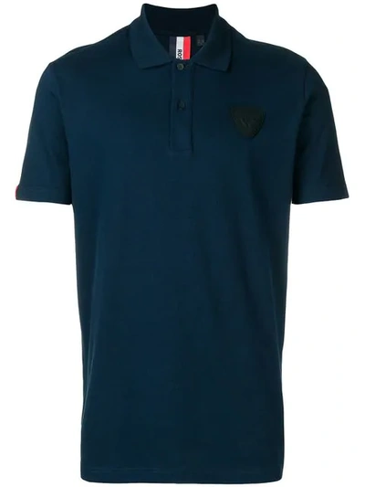 Rossignol Logo Patch Polo Shirt In Blue
