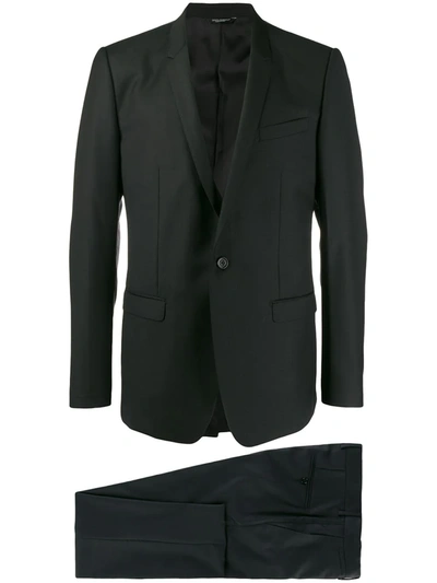 Dolce & Gabbana Single-breasted Wool Suit In Black