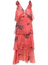 Clube Bossa Levete Midi Dress In Red