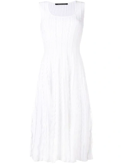 Antonino Valenti Ruffled Midi Dress In White