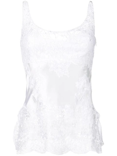 Ermanno Scervino Lace Detail Tank Top In White