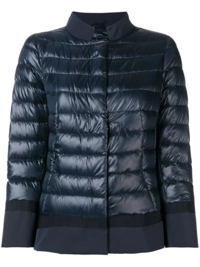 Herno Feather Down Padded Jacket In Blue