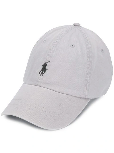 Polo Ralph Lauren Embroidered Logo Cap In Grey
