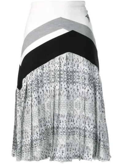 Roberto Cavalli Pleated Midi Skirt In Black