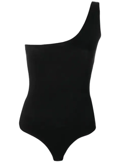 Diesel One-shoulder Bodysuit In Black