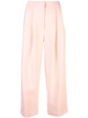 Adam Lippes Cady Pleat Front Culottes In Pink