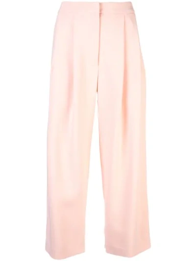 Adam Lippes Cady Pleat Front Culottes In Pink