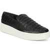 Vince Women's Stafford Woven Leather Platform Slip-on Sneakers In Black