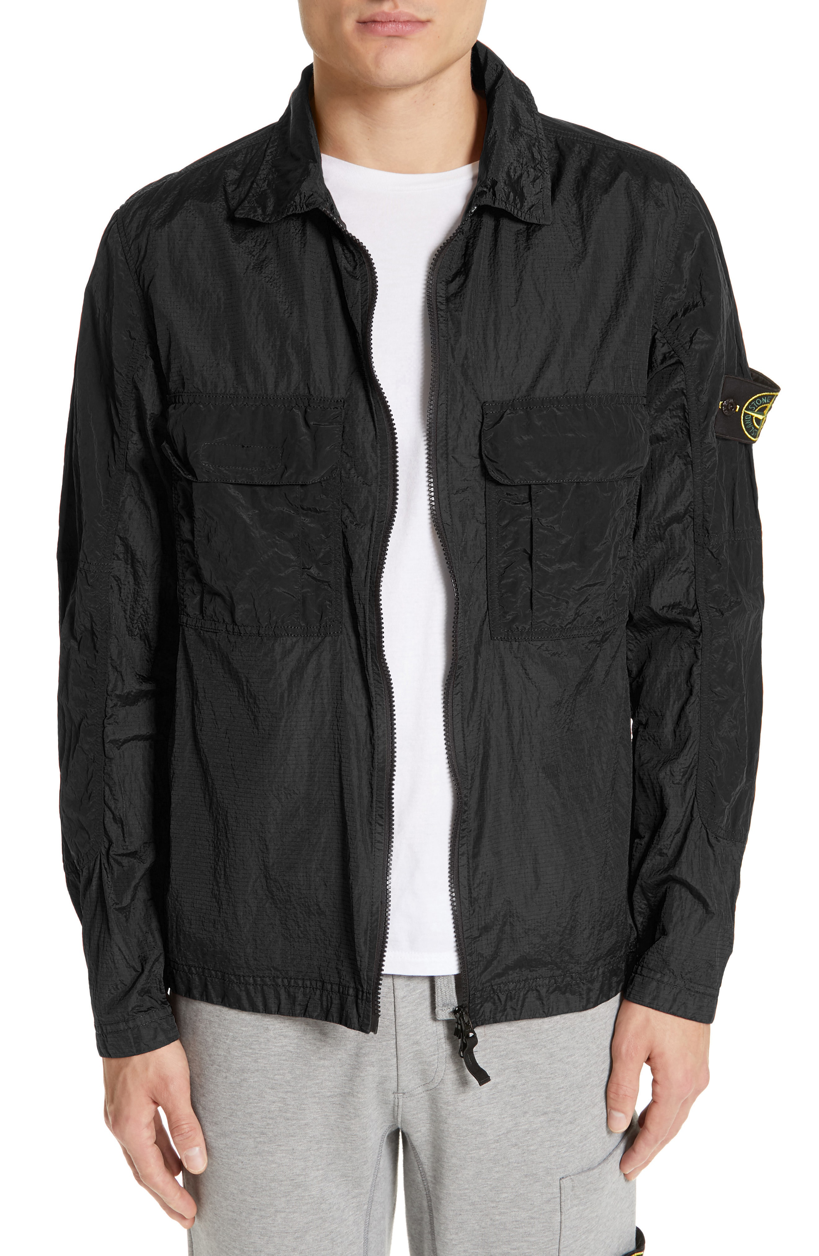 stone island nylon track pants