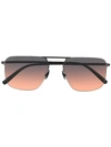 Mykita Masao Square Sunglasses In Black