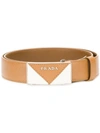 Prada Gürtel Mit Schnalle In F098l Beige+panna