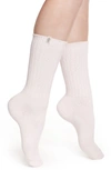 Ugg Rib Knit Crew Socks In Seashell Pink