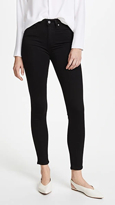 Paige Transcend Margot Ultra Skinny Jeans In Black Overdye