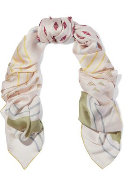 Valentino Woman Printed Silk Scarf Neutral