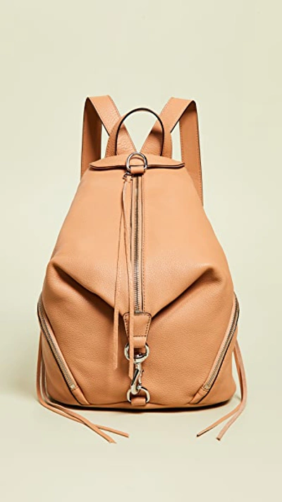 Rebecca Minkoff Convertible Mini Julian Backpack In Honey