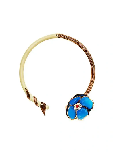 Fendi Flower Choker In Gold