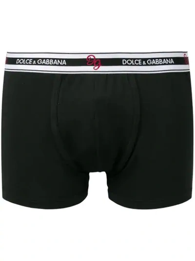 Dolce & Gabbana Logo Boxers In Black