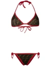 Fendi Monogram Bikini Set - Red