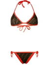 Fendi Monogram Bikini Set - Orange
