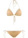 Oseree Metallic Lurex Bikini In Gold