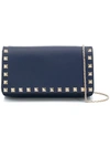 Valentino Garavani Rockstud Crossbody Bag In Blue