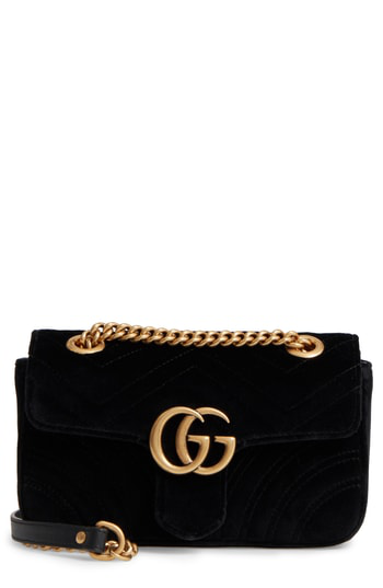 Gucci Small Gg Marmont 2.0 Matelassé Velvet Shoulder Bag In Hibiscus Red | ModeSens