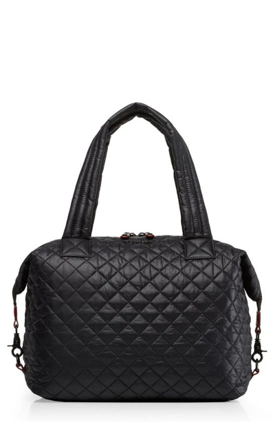 Mz Wallace Large Sutton Tote In Black/gunmetal