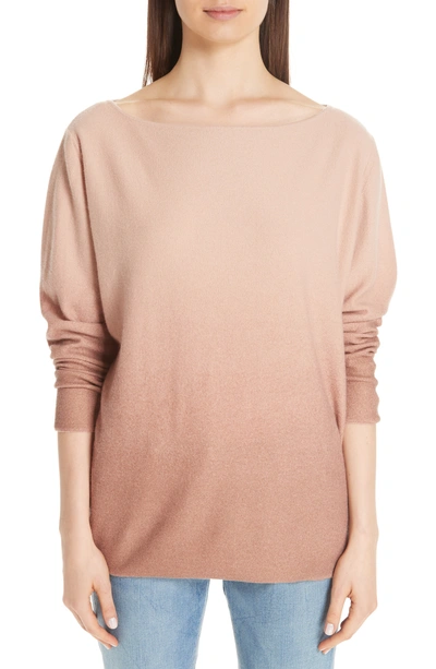 Fabiana Filippi Ombre Bateau Cashmere Sweater In Salmon Ombre