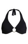 Melissa Odabash Brussels Underwire Bikini Top In Black Ribbed
