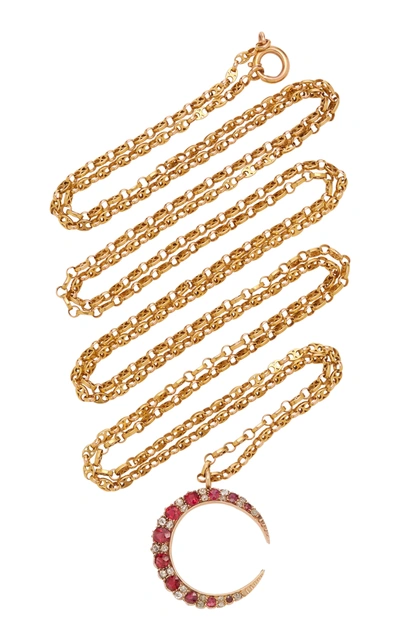 Toni + Chloe Goutal Women's Lilly One-of-a-kind Antique Gold; Spinel And Diamond Necklace In Red