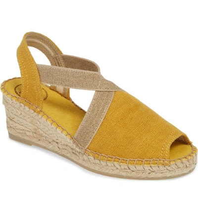 Toni Pons Breda Sandal In Yellow Fabric