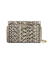 Gucci Cream Ophidia Snake Skin Print Leather Shoulder Bag In Neutral